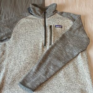 Patagonia Men's Zip-Up Sweater in Heather Gray